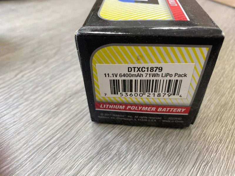 DuraTrax RC Battery DTXC1879 LiPo Onyx 3S 11.1V 6400mAh 25C Soft Case TRA Plug