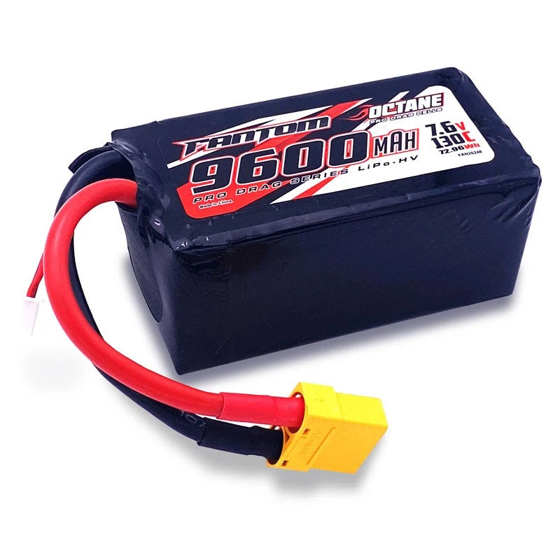 Fantom 9600mah 7.6v 130C 2S4P Octane Drag Racing Lipo Battery FAN26246 Battery