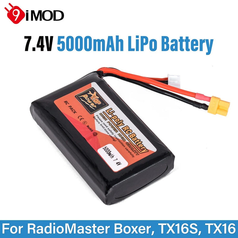 RadioMaster 2S 7.4V 5000mAh Transmitter Battery for RadioMaster Boxer TX16S Battery