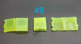 4S JST-XH balance plug saver: green connector housings, three-pack view