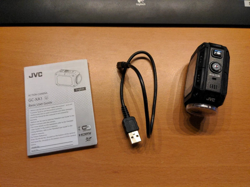 JVC GC-XA1 Action Camera With Manual and USB Cable