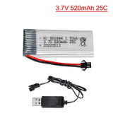 1Pcs 3.7V 520mAh 25C Lipo Battery with charger for Hubsan H107P RC Camera Drone