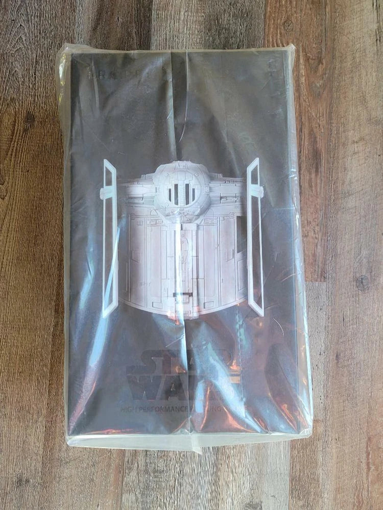 High performance battling drone collectible in clear retail box, white model
