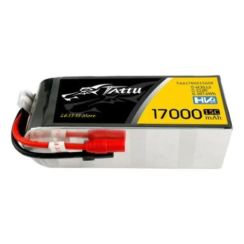 17000mAh 6S 15C 22.8V Tattu G-Tech LiPo Battery with AS150+XT150 Plug for UAV