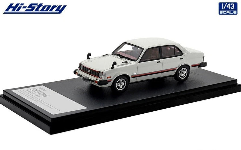 Hi Story HS472WH Isuzu Gemini sedan ZZ/T 1981 (White) JDM 1/43 scale model car