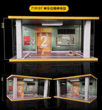 1:18 Scale LED Lighting Parking Lot Scene Model Display Diorama Car Garage Model
