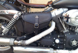 SADDLE BAG COVER BATTERY BAG FOR HARLEY DAVIDSON DYNA MODELS ITALIAN LEATHER Battery