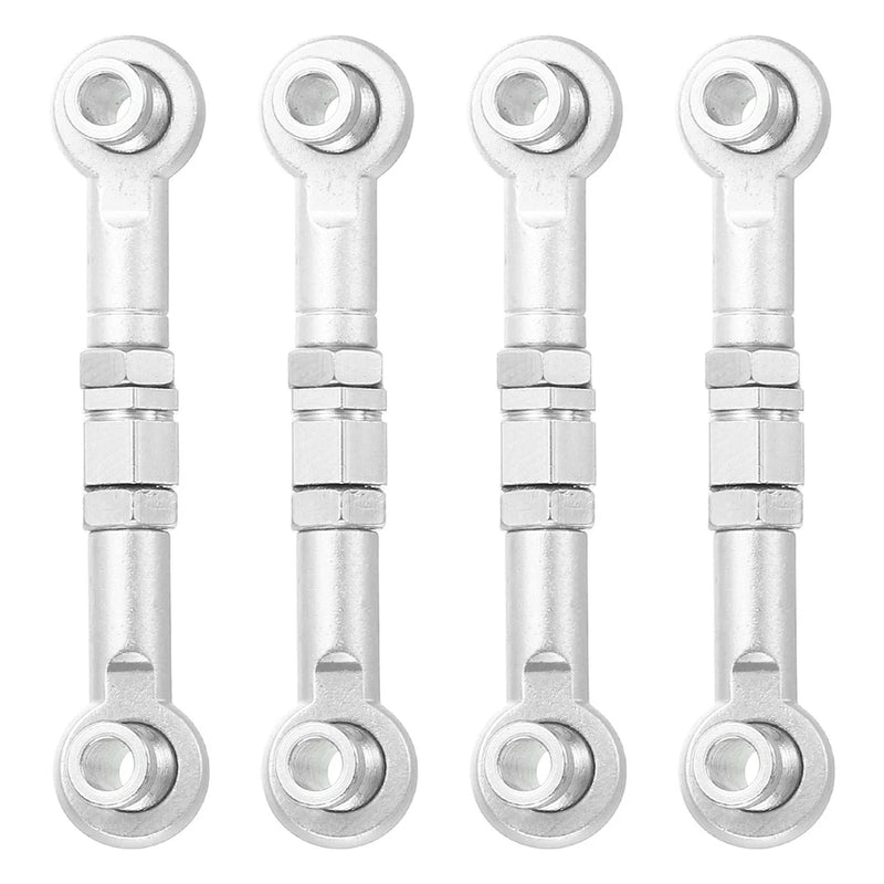 4pcs, Steering Servo Rod RC Aluminum Linkages for RC Car Silver Tone 38mm