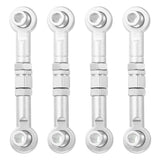 4pcs, Steering Servo Rod RC Aluminum Linkages for RC Car Silver Tone 38mm
