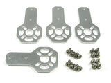 Aluminum quadcopter motor mount plates with mounting screws, set of 4 brackets