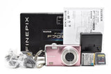 FUJIFILM FinePix F70EXR Pink With Box SD Card Tested Working From Japan