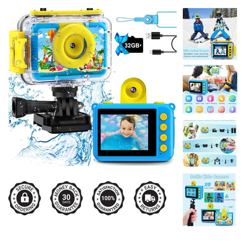 Creative Kids Camera with 20MP Photos and Funny Frames - Perfect Gift for Summer