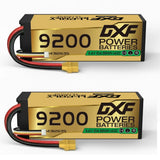 DXF 2PCS Performa Racing Graphene  Lipo 9200 11.4V 3S 140C Battery GOLDEN XT90