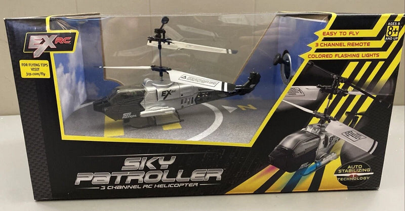 Excalibur Sky Patroller 3 Channel RC Helicopter (BLACK) Indoor/Outdoor Flight