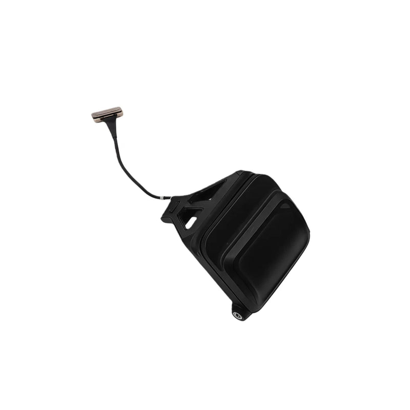 Black GPS module assembly with attached ribbon cable and connector plug