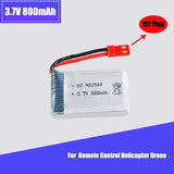 3.7V 20C 902540 800mAh Li-Po High Rate Battery For RC Helicopter Drone JST Plug