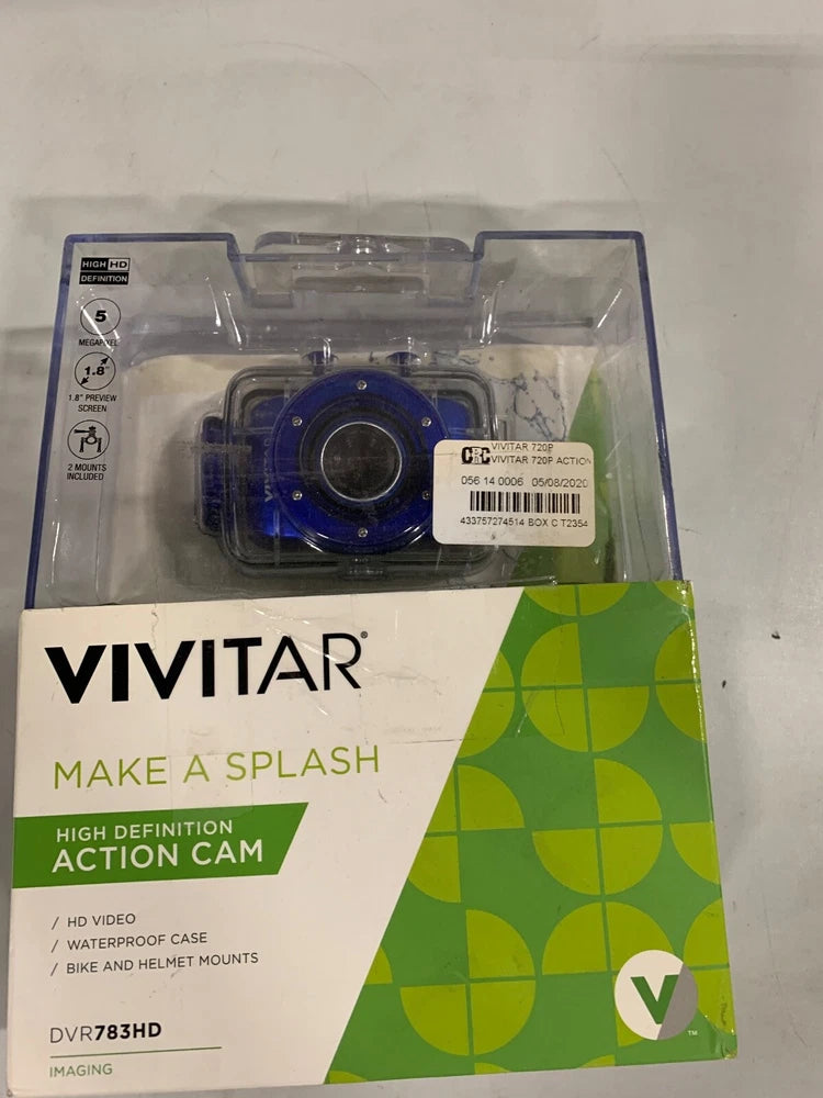 VIVITAR DVR783HD High Def Action Cam Waterproof Case Blue