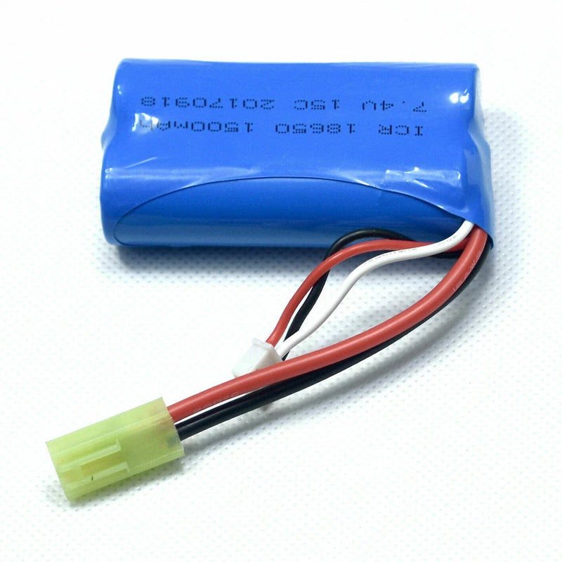 7.4V 2S 1500mAh 15C Li-ion Battery Mini Tamiya Female P-TO-R plug RC Boat Truck Battery