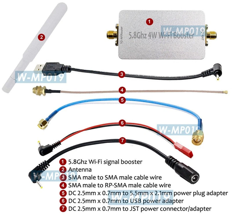 5.8GHz 4W Wi-Fi Signal Booster Range Extender For UAV Drone RC Controller Router