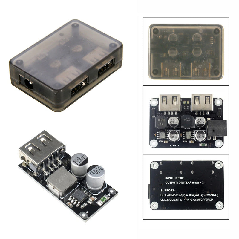 DC6-32V 12V 24V Step Down Buck Converter Charging Module QC3.0 A3GS