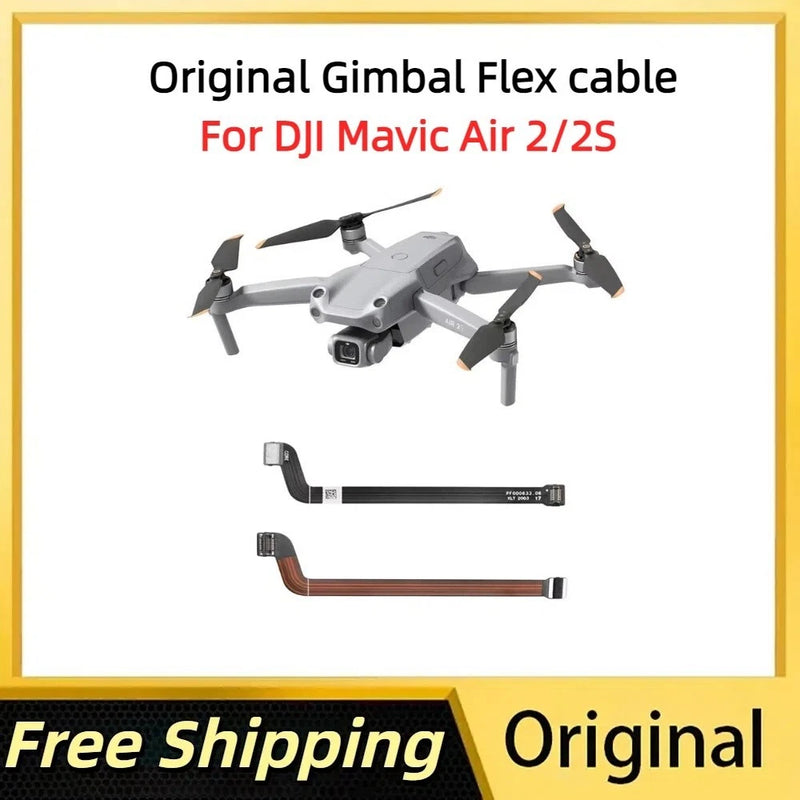 Gimbal flex flat ribbon cable with connectors, two-tone dark and brown for drone repair
