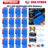 2S 7.4V 3800mAh LiPo Battery for Wltoys 144010 12428 124019 124018 124019 RC Car