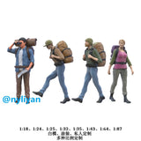 1/18 1/35 1/43 1/64 1/87 Miniature Hiking Knapsack Man Scene Props Figure