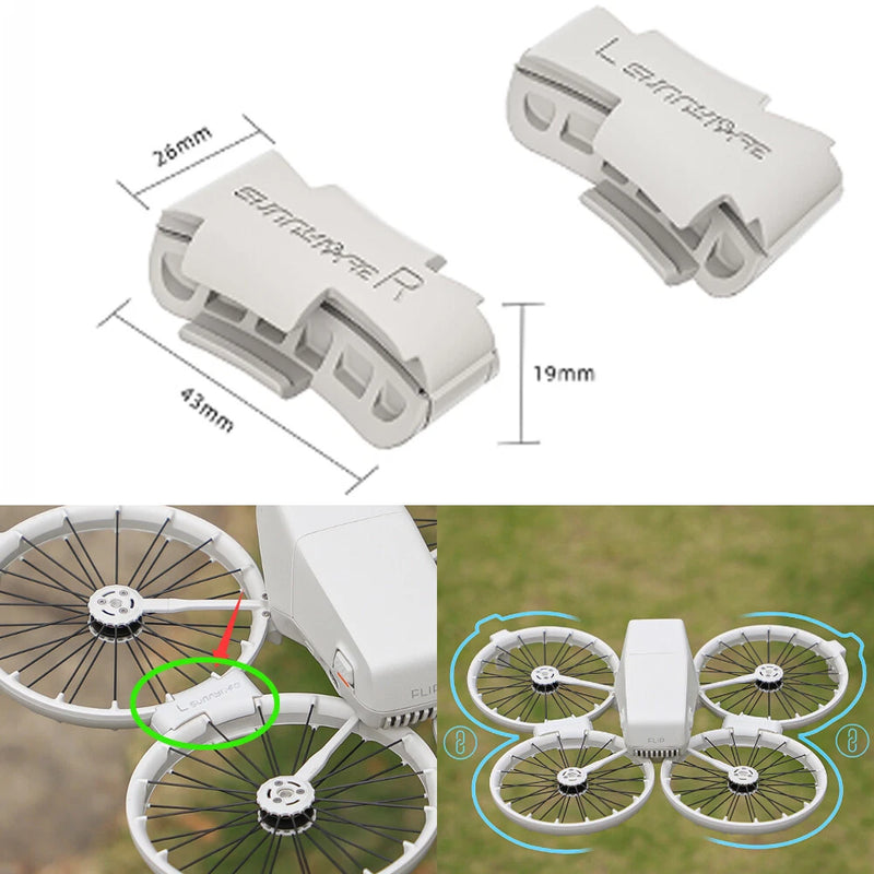 Fixed buckle arm mount accessory, white, with snap latch clips