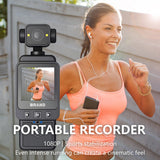 1080P Portable Action Camera With Fill Light For Vlogging JWDA