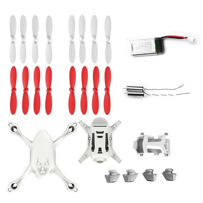 Hubsan X4 H107D drone crash pack: propeller set, battery, motors, frame parts
