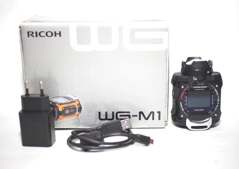 Ricoh Waterproof Action Digital Camera WG-M1 Black w/ Box, [Near Mint]