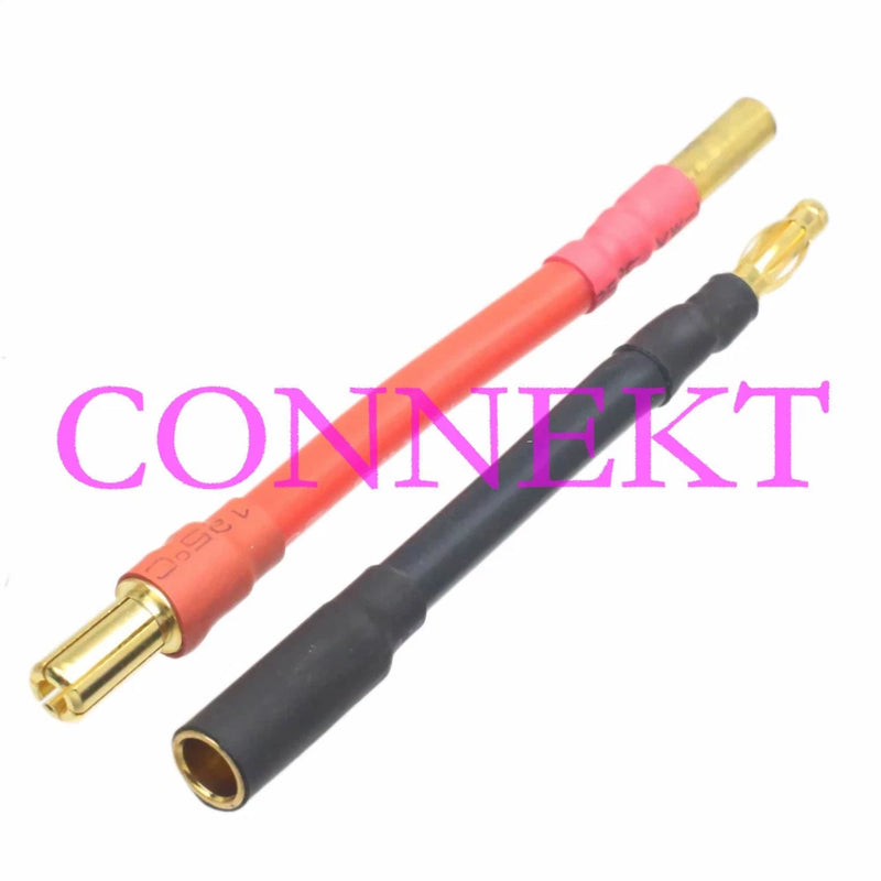5.5mm to 4mm Bullet Male & Female 10AWG Wire for Lipo Battery