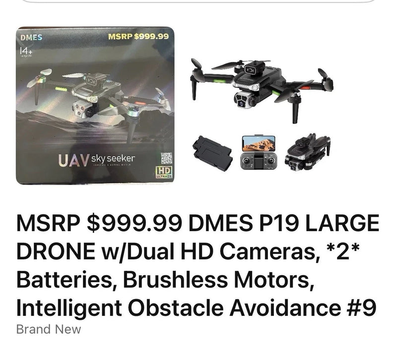 Factory sealed quadcopter drone box with dual cameras and obstacle avoidance