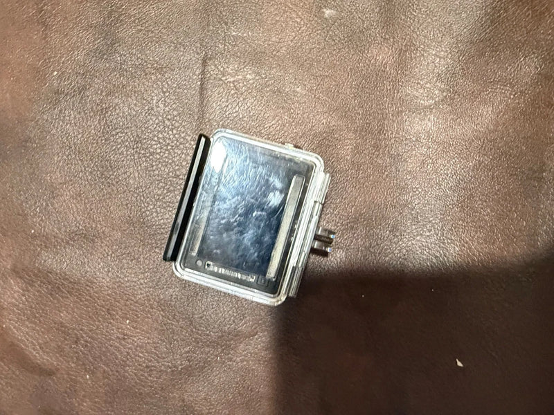 GoPro Hero4 silver action camera with front touchscreen in clear protective housing