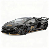 1/18 Lamborghini Aventador SVJ Model Toy Car Diecast Toy Vehicle Door Open Black