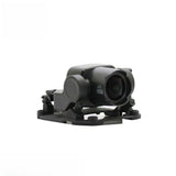FPV gimbal camera mounting bracket with shock-absorbing base and lens module