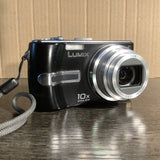 Panasonic Lumix DMC-TZ3 7.2 MP Digital Camera Black WORKS; Camera has issues!