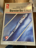 Dornier Do-17E/F model aircraft kit box with illustrated plane on blue background