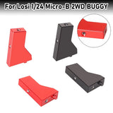 Aluminum alloy servo seat mount brackets, red and black metal with screw holes