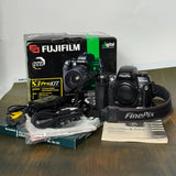 Fujifilm FinePix S3 Pro digital SLR camera kit with lens, strap, cables and manuals