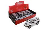 Hummer H3 SUV, Silver - Showcasts 68240D - 1/24 Scale Diecast Model Toy Car