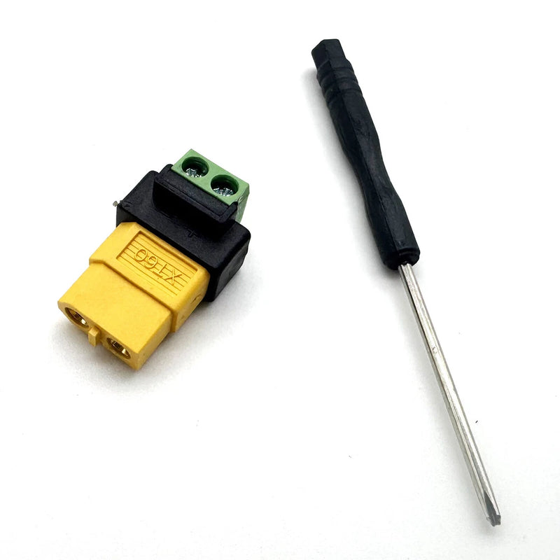 XT60 Female to 2 Pin Solderless Charging Connector for Drone FPV Balance Charger