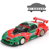 MINI GT MAZDA RX-7 LB SUPER SILHOUETTE 787B 1/64 ORANGE & GREEN MGT00990