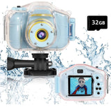 Kids Underwater Sports HD Digital Action Camera toy 2?? Screen 32GB (Blue)