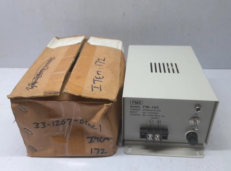 FMS FM-103 Power Converter / Input AC 110/220V / Output DC 13.8V