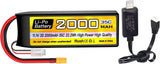 1PCS 3S Lipo Battery 11.1V 2000mAh 35C with XT30 Plug with USB Charging Cable