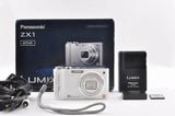 Panasonic LUMIX DMC-ZX1 White Digital Camera 8x Zoom Compact Used