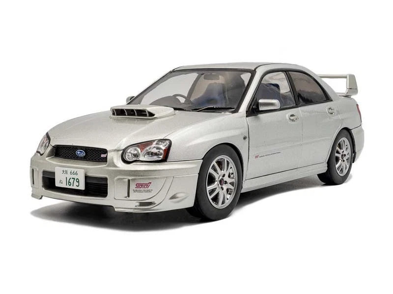 2003 Subaru Impreza WRX STI Silver Diecast 1:18 Scale Model - Solido S1812303