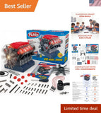 Realistic V8 Engine Model - Battery-Powered STEM Educational Kit for Ages 12+ Battery