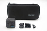 GoPro HERO11 mini action camera in black with protective case and mounting accessories
